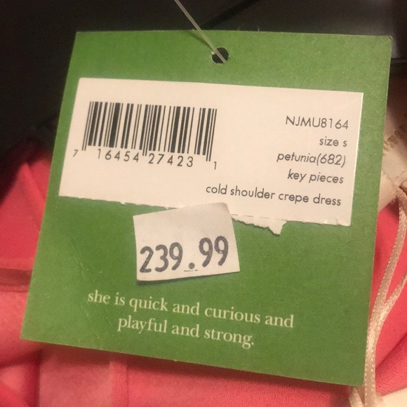 New Kate Spade Cold Shoulder Crepe Dress Petunia - Picture 5 of 5